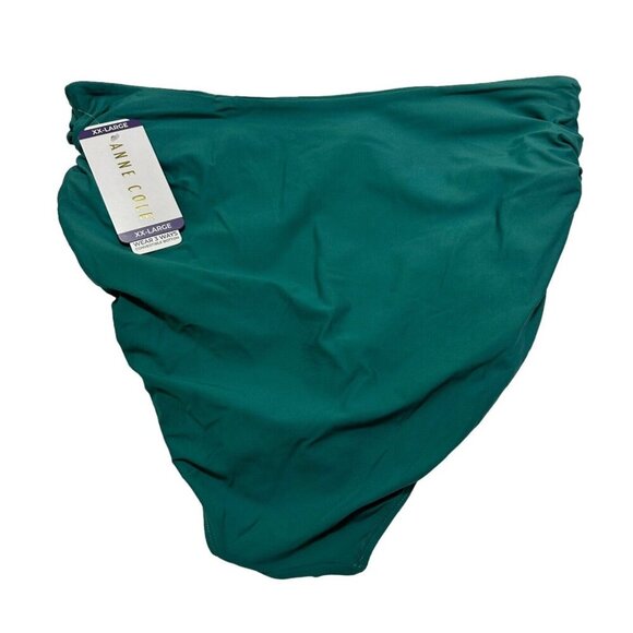 Anne Cole Women's Size XXL Ocean Green High-Waisted Bikini Swim Bottoms NWT - Picture 3 of 8